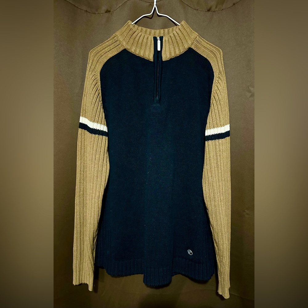 POINT ZERO 1/4 Zip Men’s Long Sleeve Sweater - Size M